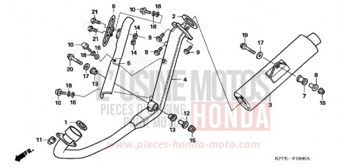 EXHAUST MUFFLER CBR125RW6 de 2006
